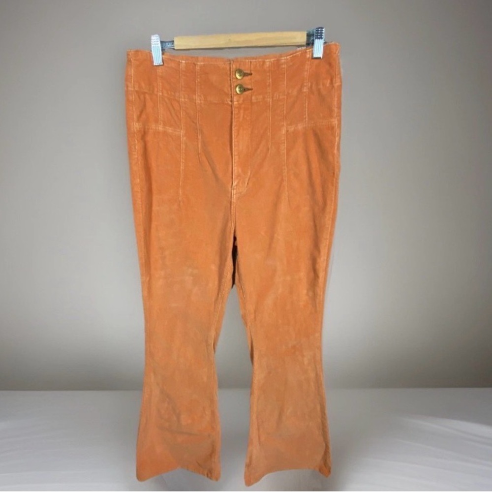 We The Free Jayde Corduroy Pants Women’s 30 Flare Burnt Orange Funky Boho Retro